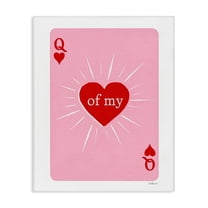 Queen Of My Heart Card Canvas Wall Art, design by Amanda Greenwood