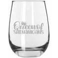 thumbnail image 1 of Queen Of Shenanigans St Patrick's Day Etched 15.25oz Libbey Stemless Wine Glass, 1 of 1