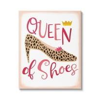 Queen Of Shoes Leopard Pattern Beauty & Fashion Graphic Art Gallery Wrapped Canvas Print Wall Art