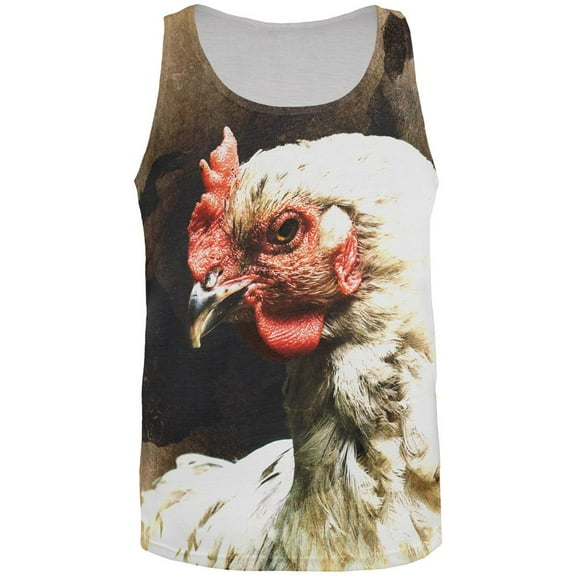 Queen Of The Barnyard Chicken All Over Mens Tank Top Multi LG