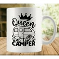 thumbnail image 1 of Queen Of The Camper 11Oz Mug, Double Side Printed White Coffee Mug Perfect Funny Gift For Everyone, 1 of 6