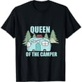 thumbnail image 1 of Queen Of The Camper Camping T-Shirt Black 4X-Large, 1 of 4