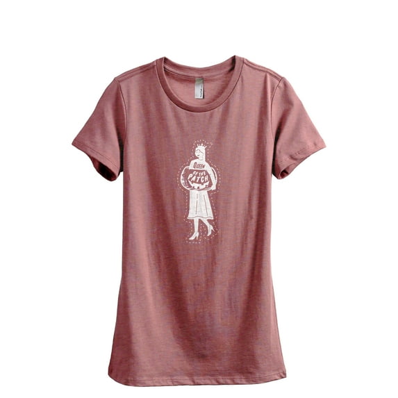 Queen Of The Patch Women's Fashion Relaxed T-Shirt Tee Heather Rouge Small