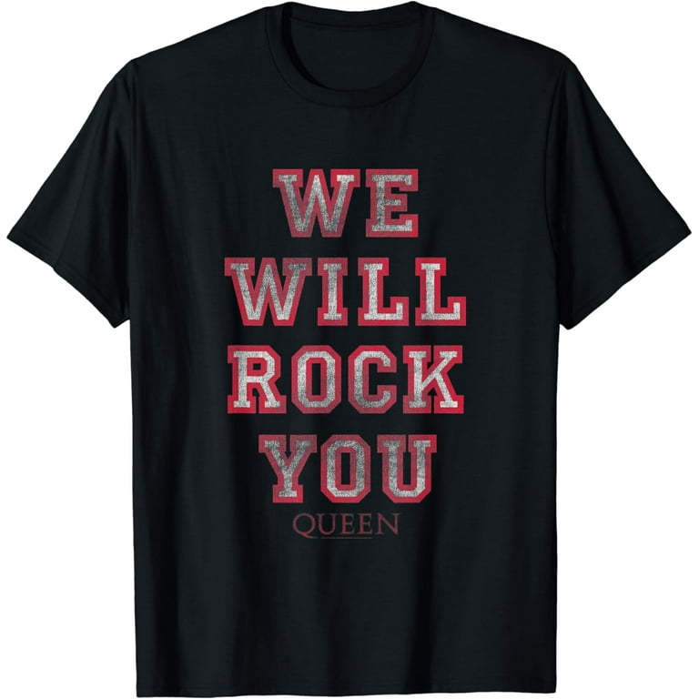 Queen Official We Will Rock You Pink T-Shirt Queen Official We Will Rock You Pink T-Shirt