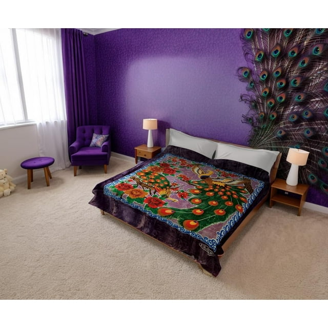 Queen Peacock Korean Mink Blanket