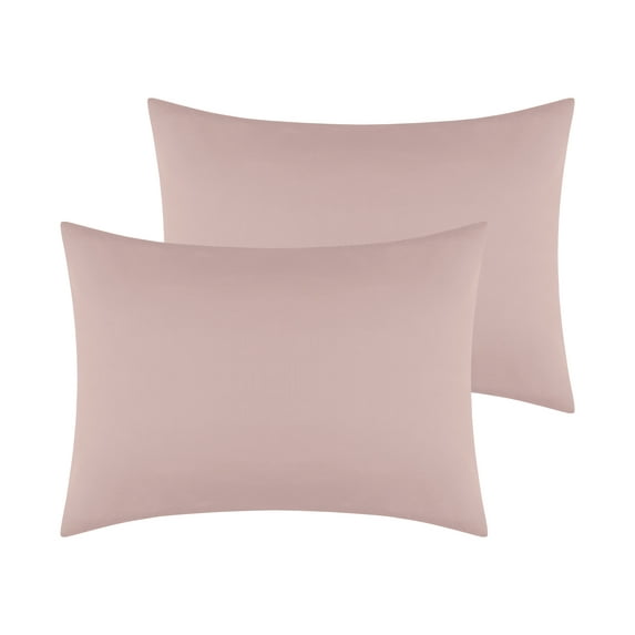 REGALWOVEN Cotton Pillowcases Queen Size Pillow Covers Set of 2 with Envelope Closure, Queen Pink