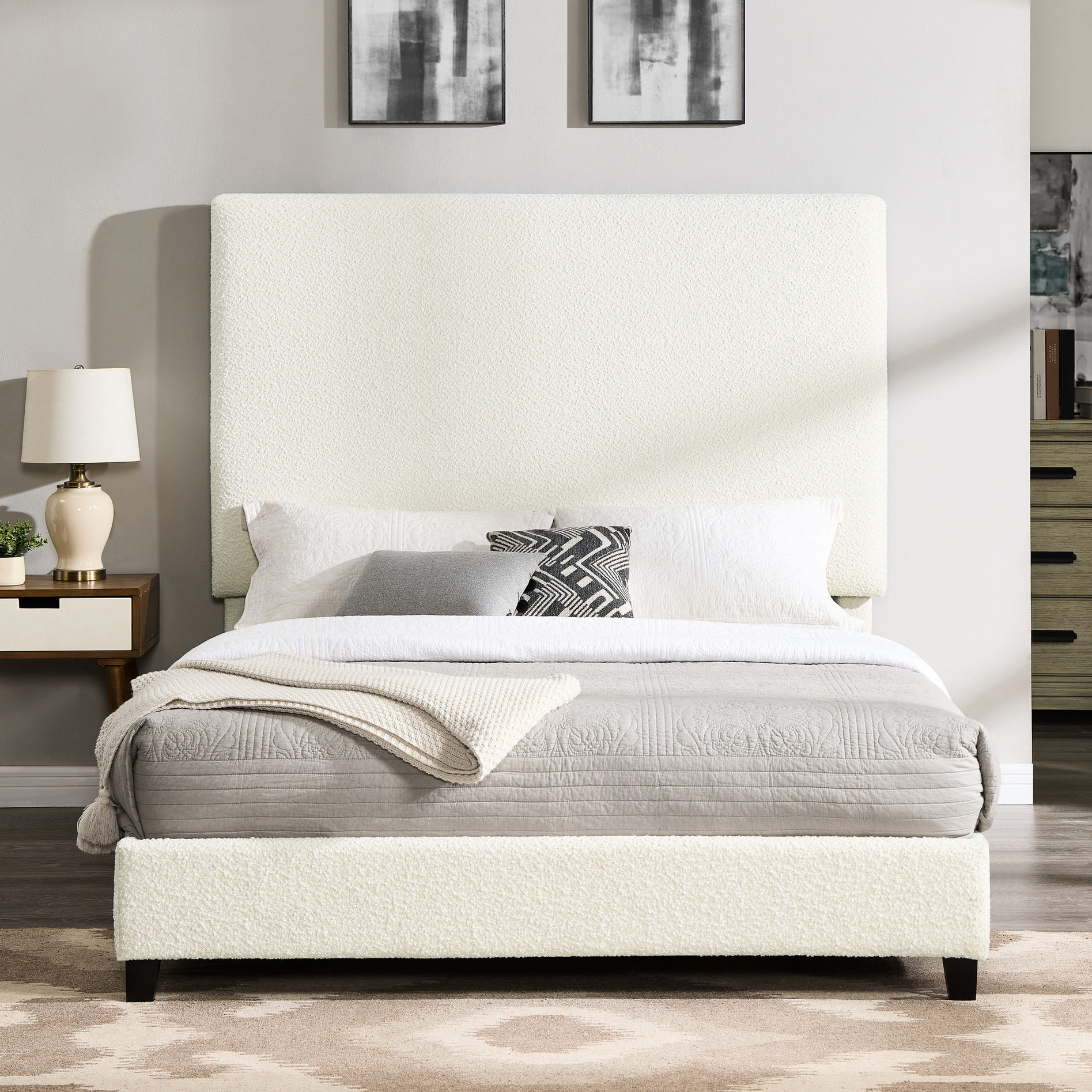 Platform Rails For Bed Queen Platform Bed With Upholstered Rails - Stylish Bedroom Addition ...