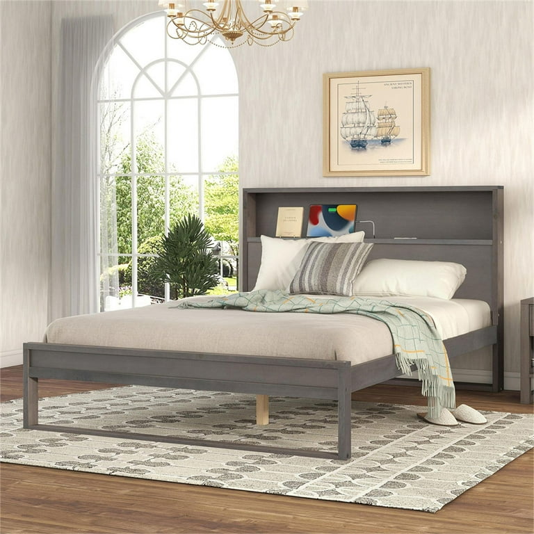 Platform bed with usb hotsell ports
