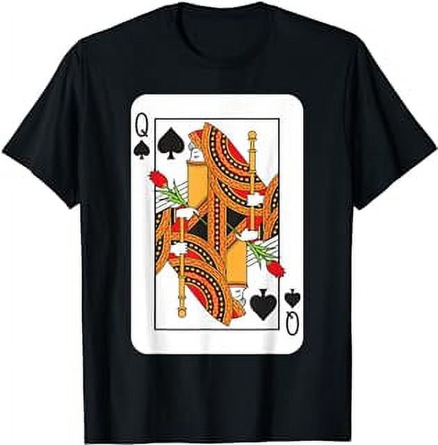 Queen of Spades T-Shirt Playing Card Tee | Halloween Costume