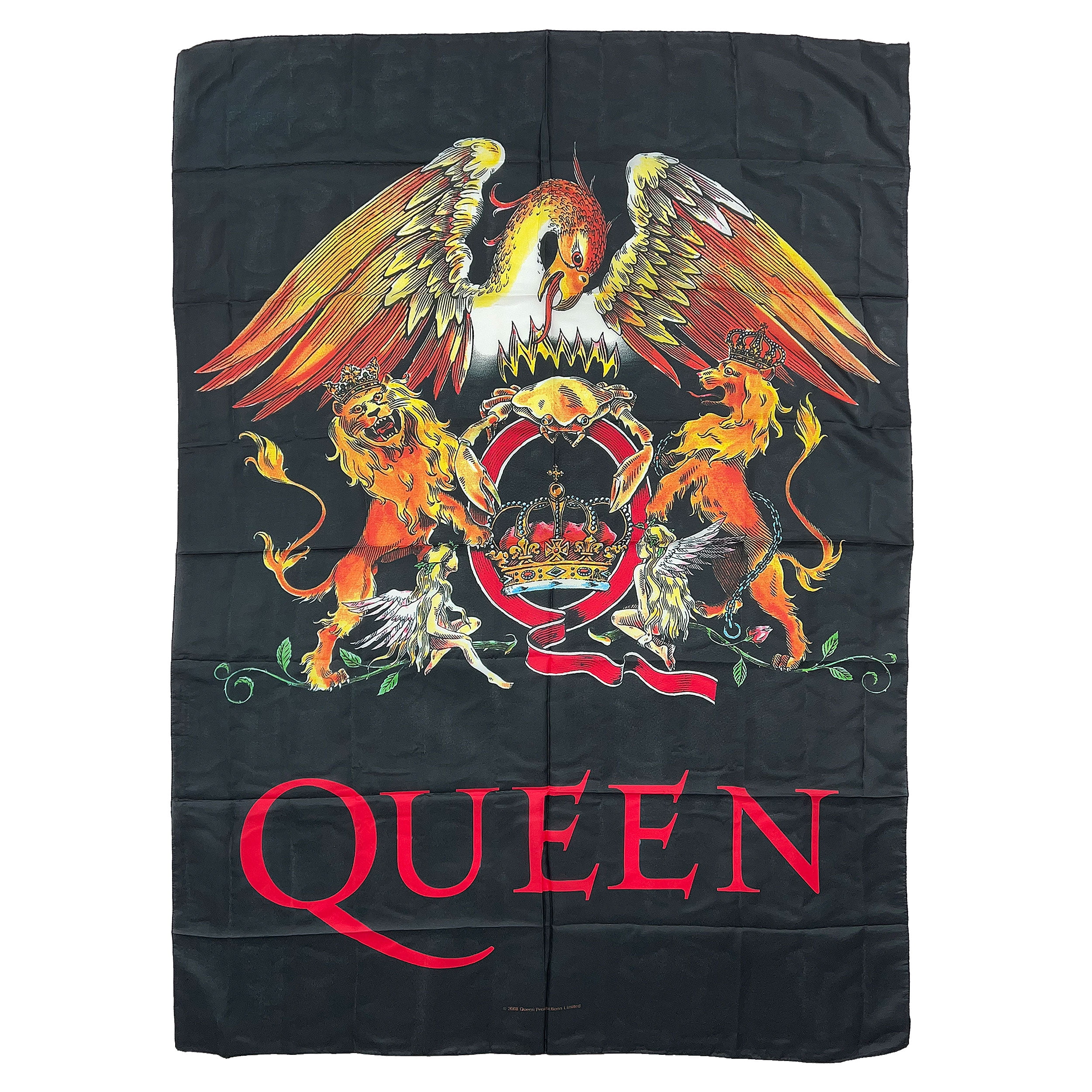 Queen Crown Crest Black and Red Fabric Poster, 30" x 40"