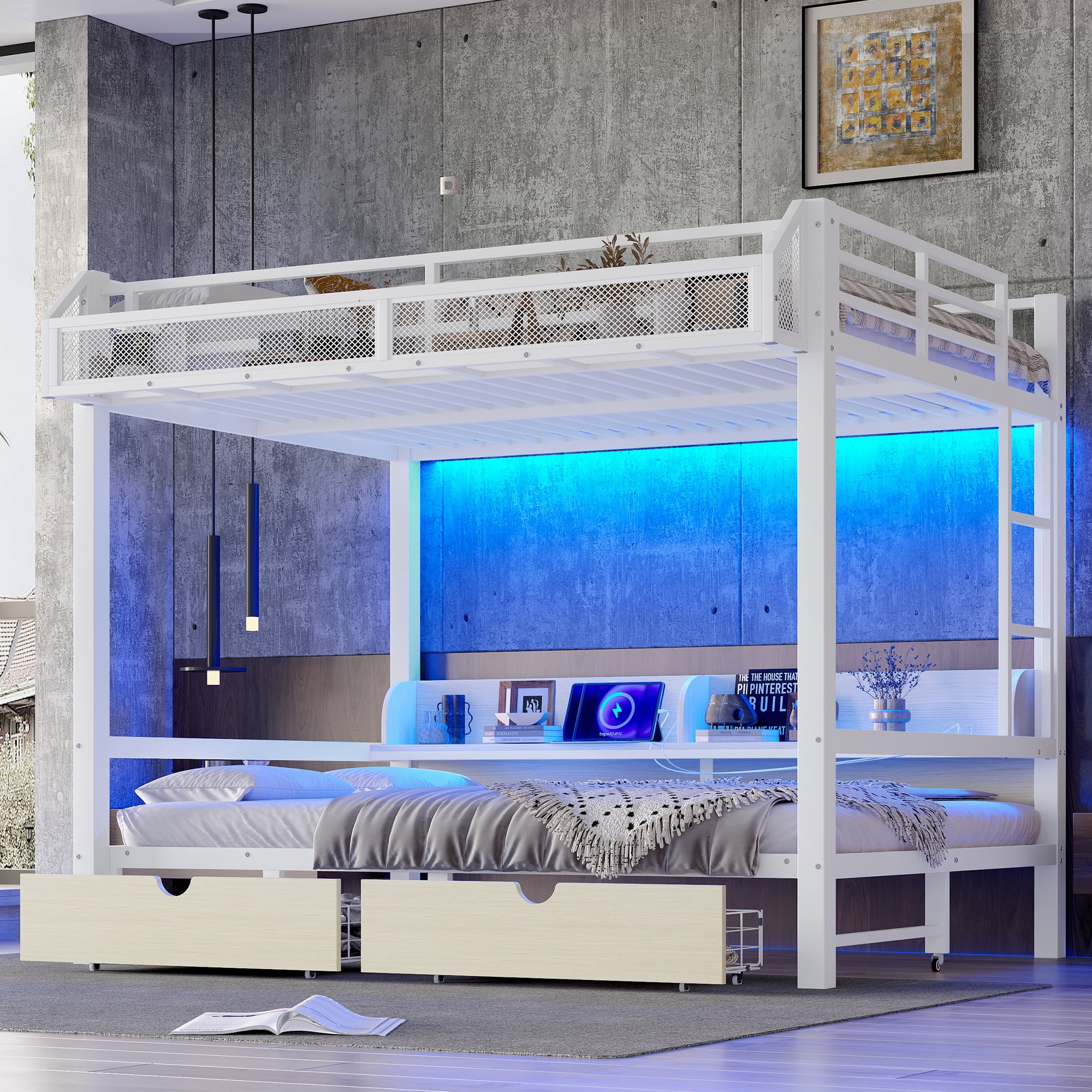 Over The Bed Storage Shelf Queen