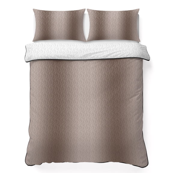 Queen Quilt Bedding Set, Modern Mocha Brown Ombre Soft Microfiber Summer Bedspread Coverlet with 2 Pillow Shams for All Season, Abstract Minimalist Gradient Breathable Bedding Set for Hot Sleepers