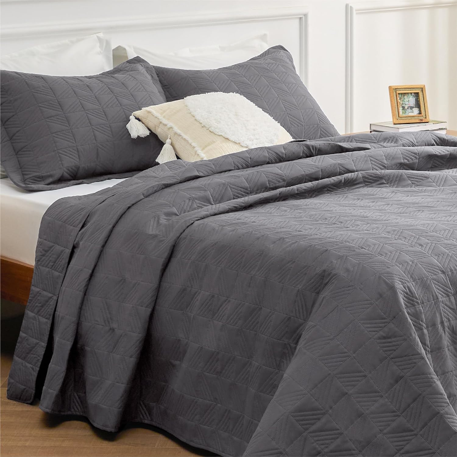 Queen Quilt Bedding Set Soft Ultrasonic Full/Queen Quilt Set