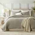 thumbnail image 1 of 3 Pcs Elegant Solid Color Quilt Set with Envelope Pillowcases, Soft and Lightweight, Queen, Light Gray, 1 of 11