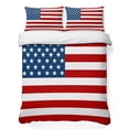 thumbnail image 1 of Queen Quilt Set 90''x96'', American Flag Lightweight Summer Bedspread Coverlet Set with 2 Pillow Shams, Blue Red USA Flag Breathable All Season Quilt Bedding for Bedroom/Guest Room, 1 of 9