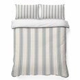 thumbnail image 1 of Queen Quilt Set 90''x96'', Blue Striped Lightweight Summer Bedspread Coverlet Set with 2 Pillow Shams, Modern Stripes Farmhouse Breathable All Season Quilt Bedding for Bedroom/Guest Room, 1 of 9