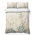 thumbnail image 1 of Queen Quilt Set 90''x96'', Botanical Floral Lightweight Summer Bedspread Coverlet Set with 2 Pillow Shams, Summer Spring Farmhouse Flowers Breathable All Season Quilt Bedding for Bedroom/Guest Room, 1 of 9
