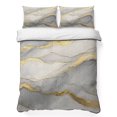 thumbnail image 1 of Queen Quilt Set 90''x96'', Marble Grey Lightweight Summer Bedspread Coverlet Set with 2 Pillow Shams, Modern Gold Luxury Neutral Texture Breathable All Season Quilt Bedding for Bedroom/Guest Room, 1 of 9