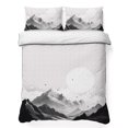 thumbnail image 1 of Queen Quilt Set 90''x96'', Mountain Lightweight Summer Bedspread Coverlet Set with 2 Pillow Shams, Eagle Sky Cloud Black and White Landscape Breathable All Season Quilt Bedding for Bedroom/Guest Room, 1 of 9