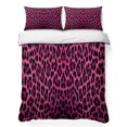 thumbnail image 1 of Queen Quilt Set 90''x96'', Pink Leopard Print Lightweight Bedspread Coverlet Set with 2 Pillow Shams, Retro Chic Abstract Animals Texture Breathable All Season Quilt Bedding for Bedroom/Guest Room, 1 of 9