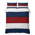 thumbnail image 1 of Queen Quilt Set 90''x96'', Red Navy Blue Stripe Lightweight Bedspread Coverlet Set with 2 Pillow Shams, Retro Farmhouse Striped Vintage Breathable All Season Quilt Bedding for Bedroom/Guest Room, 1 of 9