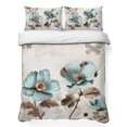 thumbnail image 1 of Queen Quilt Set 90''x96'', Retro Mallow Flowers Lightweight Bedspread Coverlet Set with 2 Pillow Shams, Spring Floral Butterfly Elegant Breathable All Season Quilt Bedding for Bedroom/Guest Room, 1 of 9