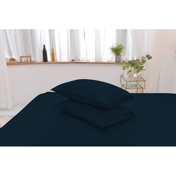 Queen Rayon Made From Bamboo Sheet Set - Softer Than Cotton Queen Size - Wrinkle Free - 16" Deep Pockets - 4 Piece - 1 Fitted Sheet, 1 Flat, 2 Pillowcases Queen Cobalt Blue