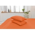 thumbnail image 1 of Queen Rayon Made From Bamboo Sheet Set - Softer Than Cotton Queen Size - Wrinkle Free - 16" Deep Pockets - 4 Piece - 1 Fitted Sheet, 1 Flat, 2 Pillowcases Queen Orange, 1 of 3