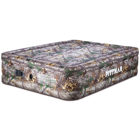 Queen Realtree XTRA Camoflage Fabric Xtreme 20" with Built-in Electric Air Pump.Premium Fabric Indoor Air Mattress