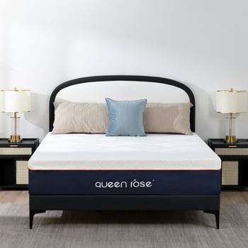 Queen Rose 10 inch Full Size Last Foam Memory Foam Mattress in a Box, Medium Firm