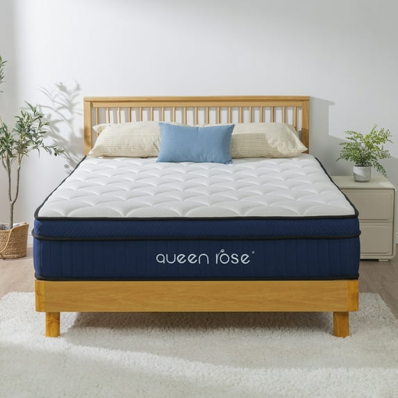 Marine Moon 12 inch Queen Size Last Foam Memory Foam Mattress in a Box, Medium Firm