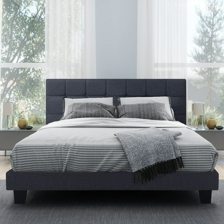 Blackstone upholstered square stitched 2024 platform king bed
