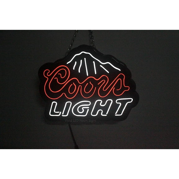 Queen Sense 10" Coor Light Mountain Vivid LED Neon Sign Light Lamp Durable Super Bright 110CLMNBNLED
