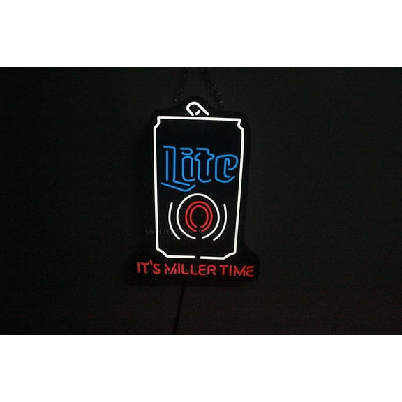 Queen Sense 10" It's Millers Time Millers Lite Vivid LED Neon Sign Light Lamp Durable Super Bright 110IMTMLNLED