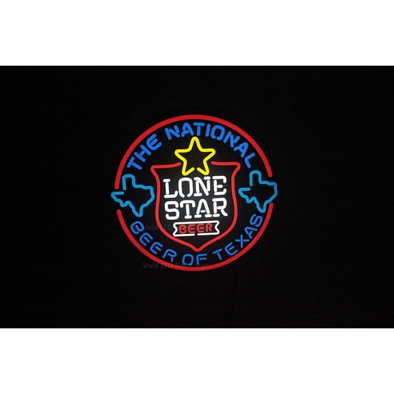 Queen Sense 10" Lone Stars The National Beer Of Texas Vivid LED Neon Sign Light Lamp Durable Super Bright 110LSTNBNLED