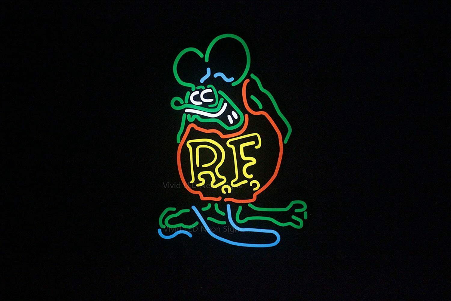Queen Sense 10" Rat Finks Vivid LED Neon Sign Light Lamp Durable Super ...