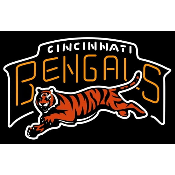 Queen Sense 10" Vivid For Cincinnatis Sports Team Bengals Tiger LED Neon Sign Light Lamp Durable Super Bright STSZLED076