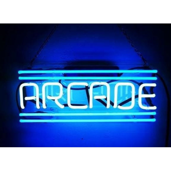 Queen Sense 14" ARCADE Neon Sign Acrylic Man Cave Handmade Neon Light 114ASBWA