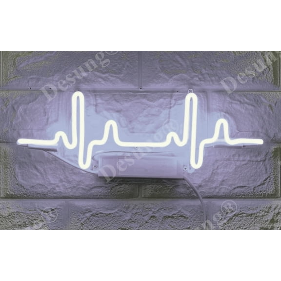 Queen Sense 14" Custom ECG Electrocardiogram Neon Sign Man Cave Beer Pub Bar Artwork Handmade Wall Decor Gift Neon Light 114ECGWA