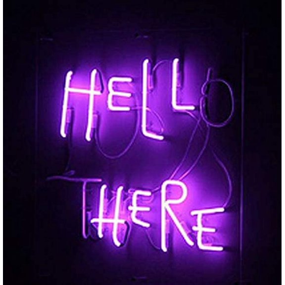 Queen Sense 14" Custom Hello There Hell Here Neon Sign with on/off Switch for O and T Acrylic Man Cave Beer Pub Bar Artwork Handmade Wall Neon Light 114HTHHPPA