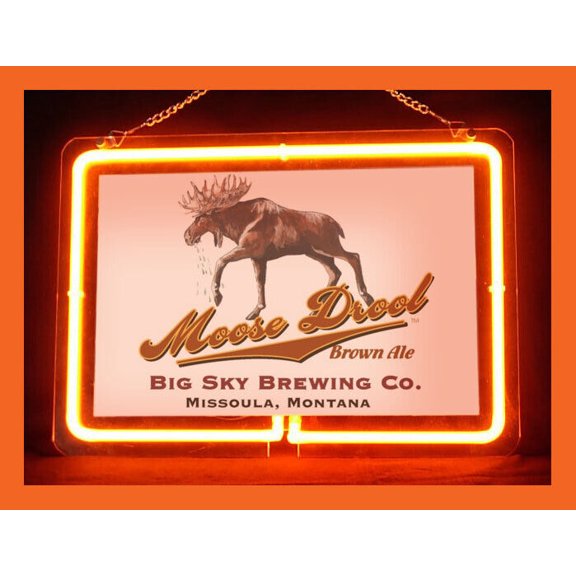 Queen Sense 14" Custom Moose Drool Brown Ale Neon Sign Acrylic Man Cave Beer Pub Bar Artwork Wall Decor Handmade Gift Neon Light 114MDBAV2BA2