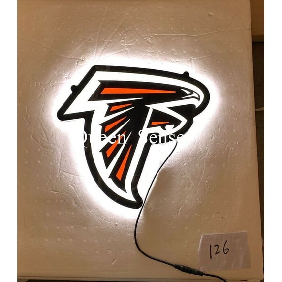 Queen Sense 14" For Atlantas Sports Team Falcons 2D LED Sign Light Vivid Printing Tech Design Beer Bar Pub Decor Lamp 114AFLED2D
