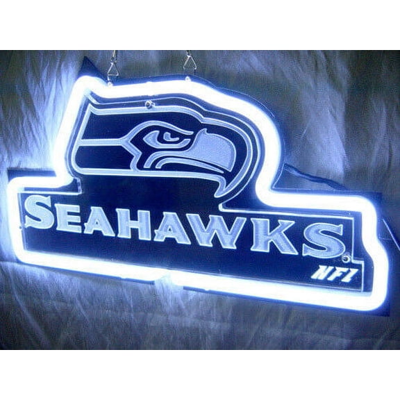 Queen Sense 14" For Seattles Sports Team Seahawks 3D Carved Neon Sign Acrylic Man Cave Handmade Neon Light 114SSHL3D