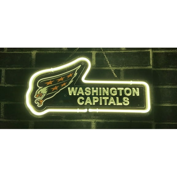 Queen Sense 14" For Washingtons Sports League Capitals Hockey 3D Carved Neon Sign Acrylic Man Cave Beer Pub Bar Artwork Handmade Wall Decor Gift Neon Light WACR1284