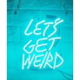 thumbnail image 1 of Queen Sense 14" Let's Get Weird Neon Sign Acrylic Man Cave Handmade Neon Light 114LGWABA, 1 of 1