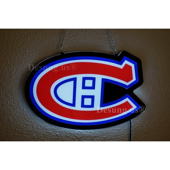 Queen Sense 14" Montreal Sports Team Canadien 2D LED Sign Light Vivid Printing Tech Design Beer Bar Pub Decor Lamp 114MCLLED2D