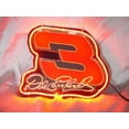 thumbnail image 1 of Queen Sense 14" Nascars Dale Earnhardts #3 3D Carved Neon Sign Acrylic Wall Decor Artwork Man Cave Pub Bar Handmade Neon Light WAC035, 1 of 4