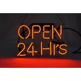 thumbnail image 1 of Queen Sense 14" Open 24 Hrs Hours Neon Sign Acrylic Man Cave Handmade Neon Light 114OS24A, 1 of 4