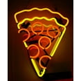 thumbnail image 1 of Queen Sense 14" Pizza Slice Neon Sign Acrylic Handmade Man Cave Neon Light 114PZSAV3, 1 of 5