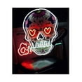 thumbnail image 1 of Queen Sense 14" Sugar Skull Red Rose Neon Sign Acrylic Man Cave Handmade Neon Light 114SSRRA, 1 of 4